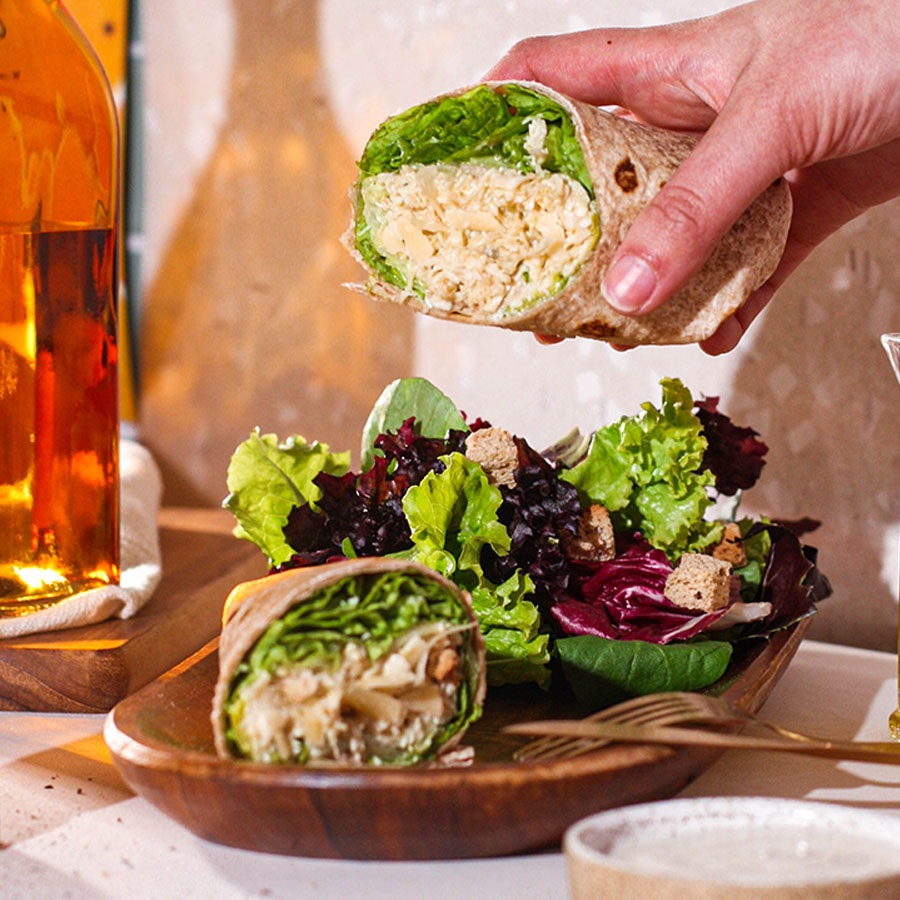 WRAP FRANGO CAESAR franquia saudável boali maior franquia de alimentação saudável do Brasil e hemisfério sul