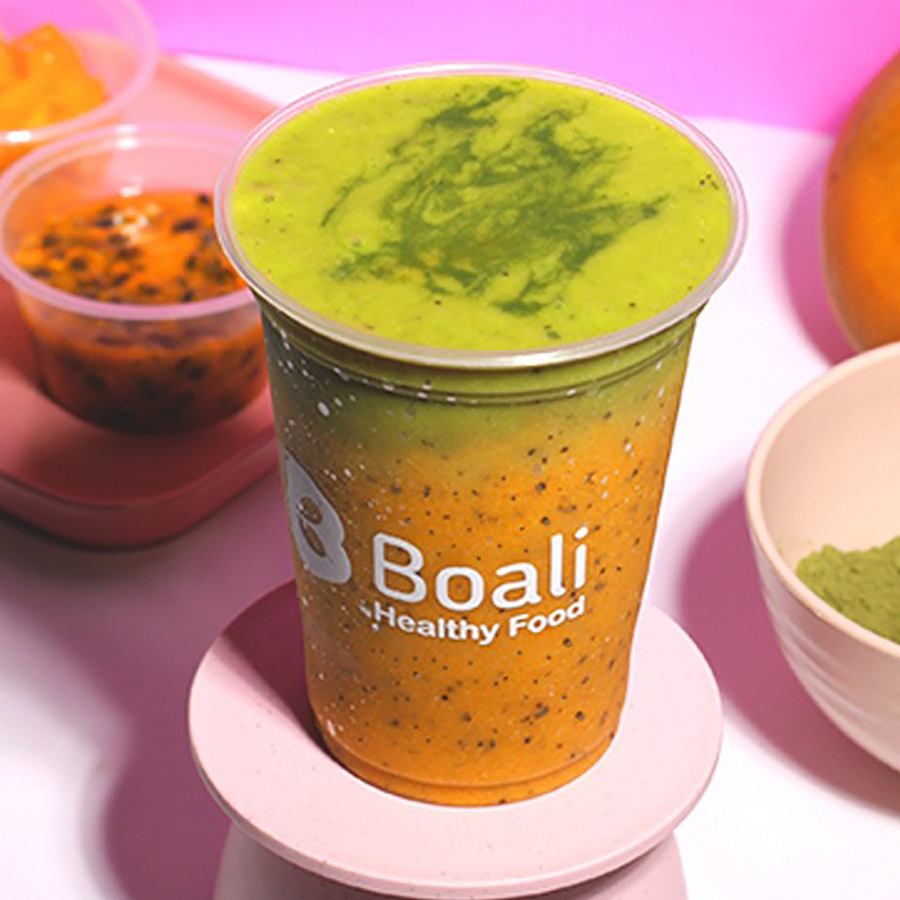 SMOOTHIE TROPICAL MATCHA BOALI maior franquia de alimentação saudável do Brasil e Hemisfério sul destaque