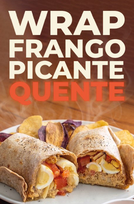 wrap de frango picante quente você pediu ele voltou